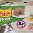 Purina Friskies Farm Favorites Chicken & Carrots & Salmon & Spinach Pate Wet Cat Food Variety Pack, 5.5-oz can, case of 24