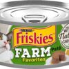 Purina Friskies Farm Favorites Chicken and Carrots Pate Wet Cat Food 5.5-oz can, case of 24