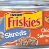 Purina Friskies Gravy Wet Cat Food Shreds Chicken and Salmon Dinner in Gravy - (24) 5.5 oz. Cans