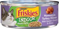 Purina Friskies Indoor Gravy Wet Cat Food Indoor Homestyle Turkey Dinner in Gravy - (24) 5.5 oz. Cans