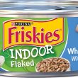 Purina Friskies Indoor Wet Cat Food Indoor Flaked Ocean Whitefish Dinner in Sauce - (24) 5.5 oz. Cans