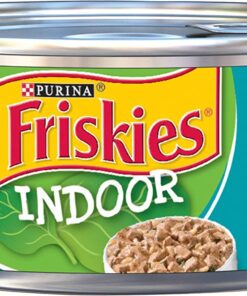 Purina Friskies Indoor Wet Cat Food Indoor Meaty Bits Saucy Seafood Bake in Sauce - (24) 5.5 oz. Cans