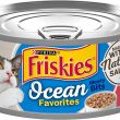 Purina Friskies Natural Wet Cat Food Ocean Favorites Meaty Bits with Salmon Shrimp and Brown Rice - (24) 5.4 oz. Cans