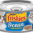 Purina Friskies Natural Wet Cat Food Ocean Favorites Meaty Bits with Tuna, Crab and Brown Rice - (24) 5.5 oz. Cans