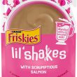 Purina Friskies Pureed Cat Food Topper Lil’ Shakes with Scrumptious Salmon - (16) 1.55 oz. Pouches