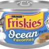Purina Friskies Wet Cat Food Pate Ocean Favorites with Natural Tuna Brown Rice and Peas - (24) 5.5 oz. Cans