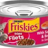 Purina Friskies Wet Cat Food Prime Filets With Salmon and Beef in Sauce - (24) 5.5 oz. Cans