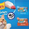 Purina Friskies Wet Cat Food Variety Pack Oceans of Delight Flaked and Prime Filets - (40) 5.5 oz. Cans