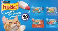 Purina Friskies Wet Cat Food Variety Pack Oceans of Delight Flaked and Prime Filets - (40) 5.5 oz. Cans