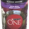 Purina ONE Classic Ground Natural Grain Free Wet Dog Food True Instinct with Real Beef and Bison - (12) 13 oz. Cans