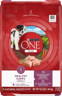 Purina ONE Natural High Protein Dry Puppy Food, +Plus Healthy Puppy Formula - 16.5 lb. Bag