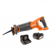 RIDGID R8646KN 18V Cordless Reciprocating Saw Kit with 4.0 Ah Battery and Charger