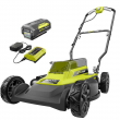 RYOBI RY401100 40V 18 in. 2-in-1 Cordless Battery Walk Behind Push Lawn Mower with 4.0 Ah Battery and Charger