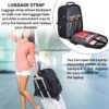 SHRRADOO Extra Large 52L Travel Laptop Backpack with USB Charging Port Fit 17 Inch Laptops for Men Women (black)