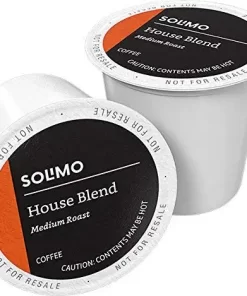 Solimo Medium-Dark Roast Coffee Pods, House Blend, Compatible with Keurig 2.0 K-Cup Brewers 100 Ct.