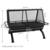 Sunnydaze Decor NB-NW201 27-in W Black Steel Wood-Burning Fire Pit