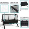 Sunnydaze Decor NB-NW201 27-in W Black Steel Wood-Burning Fire Pit