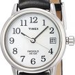 Timex Women's Indiglo Easy Reader Quartz Analog Leather Strap Watch with Date Feature