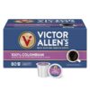 Victor Allen's Coffee 100% Colombian Medium Roast 80 Count, Single Serve Coffee Pods for Keurig K-Cup Brewers