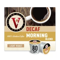 Victor Allen's Coffee Decaf Morning Blend Light Roast 80 Count, Single Serve Coffee Pods for Keurig K-Cup Brewers