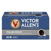 Victor Allen's Coffee Italian Roast, Dark Roast 80 Count, Single Serve Coffee Pods for Keurig K-Cup Brewers