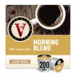 Victor Allen's Coffee Morning Blend Light Roast 200 Count Single Serve Coffee Pods for Keurig K-Cup Brewers