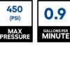 WORX WG644 POWER SHARE 450 PSI 0.9-Gallon-GPM Cold Water Electric Pressure Washer WORX WG644 POWER SHARE 450 PSI 0.9-Gallon-GPM Cold Water Electric Pressure Washer