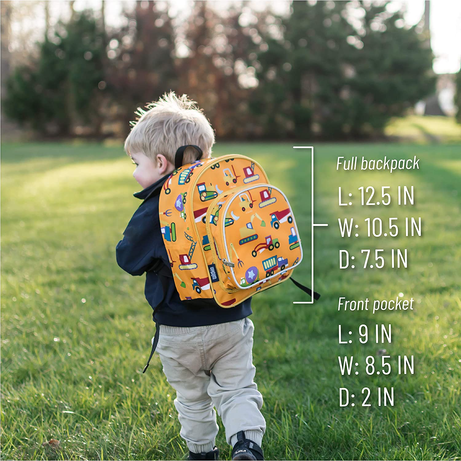 Wildkin 12 Inch Kids Backpack for Boys Girls Perfect for Daycare and Preschool Toddler Bags Features Padded Back Adjustable Strap Ideal for School Travel Backpacks Under Construction Discounttoday