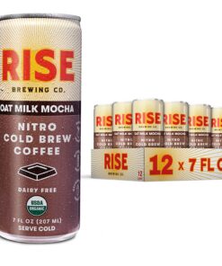 12-Pack RISE Brewing Co. Oat Milk Mocha Nitro Cold Brew Dairy-Free 7 fl oz Can