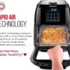 Chefman 6.3 Quart Digital Air Fryer+ Rotisserie, Dehydrator, Convection Oven, 8 Touch Screen Presets Fry, Roast, Dehydrate & Bake, BPA-Free, Auto Shutoff, Accessories Included, XL Family Size, Black