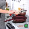 NutriChef Nonstick Cookware Excilon Home Kitchen Ware Pots & Pan Set with Saucepan Frying Pans, Cooking Pots, Lids, Utensil PTFE/PFOA/PFOS free, 11 Pcs, Purple Diamond, One size NutriChef Nonstick Cookware Excilon Home Kitchen Ware Pots & Pan Set with Saucepan Frying Pans, Cooking Pots, Lids, Utensil PTFE PFOAPFOS free, 11 Pcs, Purple Diamond, One size