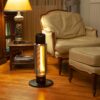 HeatMate MH-G4(K) Graphite Electric Tower Heater, Instant Heat, Energy Efficient 420W, Black