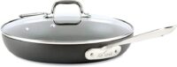 All-Clad HA1 Hard Anodized Nonstick Frying Pan with Lid, 12 Inch Pan Cookware, Medium Grey -