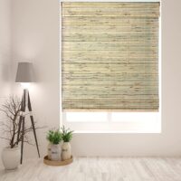 Arlo Blinds Cordless Petite Rustique Bamboo Roman Shades Light Filtering Window Blinds