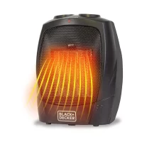 BLACK+DECKER BHDC201 Personal Ceramic 1500W Indoor Desktop Space Heater, Black