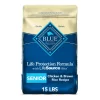 Blue Buffalo Life Protection Formula Chicken and Brown Rice Dry Dog Food for Senior Dogs Whole Grain 15 lb. Bag
