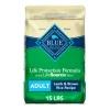 Blue Buffalo Life Protection Formula Lamb and Brown Rice Dry Dog Food for Adult Dogs Whole Grain 15 lb. Bag