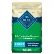 Blue Buffalo Life Protection Formula Lamb and Brown Rice Dry Dog Food for Adult Dogs Whole Grain 34 lb. Bag