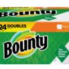 Bounty Paper Towels, White, 12 Double Rolls = 24 Regular Rolls, 12 Ct