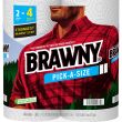 Brawny 44375 Paper Towels, Pick-A-Size, White, 120-Sheets, 2-Pk. - Quantity 12