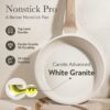 CAROTE C01520 Pots and Pans Set Nonstick, White Granite Induction Kitchen Cookware Sets, 10 Pcs Non Stick Cooking Set w/ Frying Pans & Saucepans(PFOS , PFOA Free)