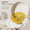 CAROTE C01520 Pots and Pans Set Nonstick, White Granite Induction Kitchen Cookware Sets, 10 Pcs Non Stick Cooking Set w/ Frying Pans & Saucepans(PFOS , PFOA Free)