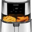 CHEFMAN 2 in 1 Max XL 8 Qt Air Fryer, Healthy Cooking, User Friendly, Basket Divider For Dual Cooking, Nonstick Stainless Steel, Digital Touch Screen with 4 Cooking Functions, BPA-Free