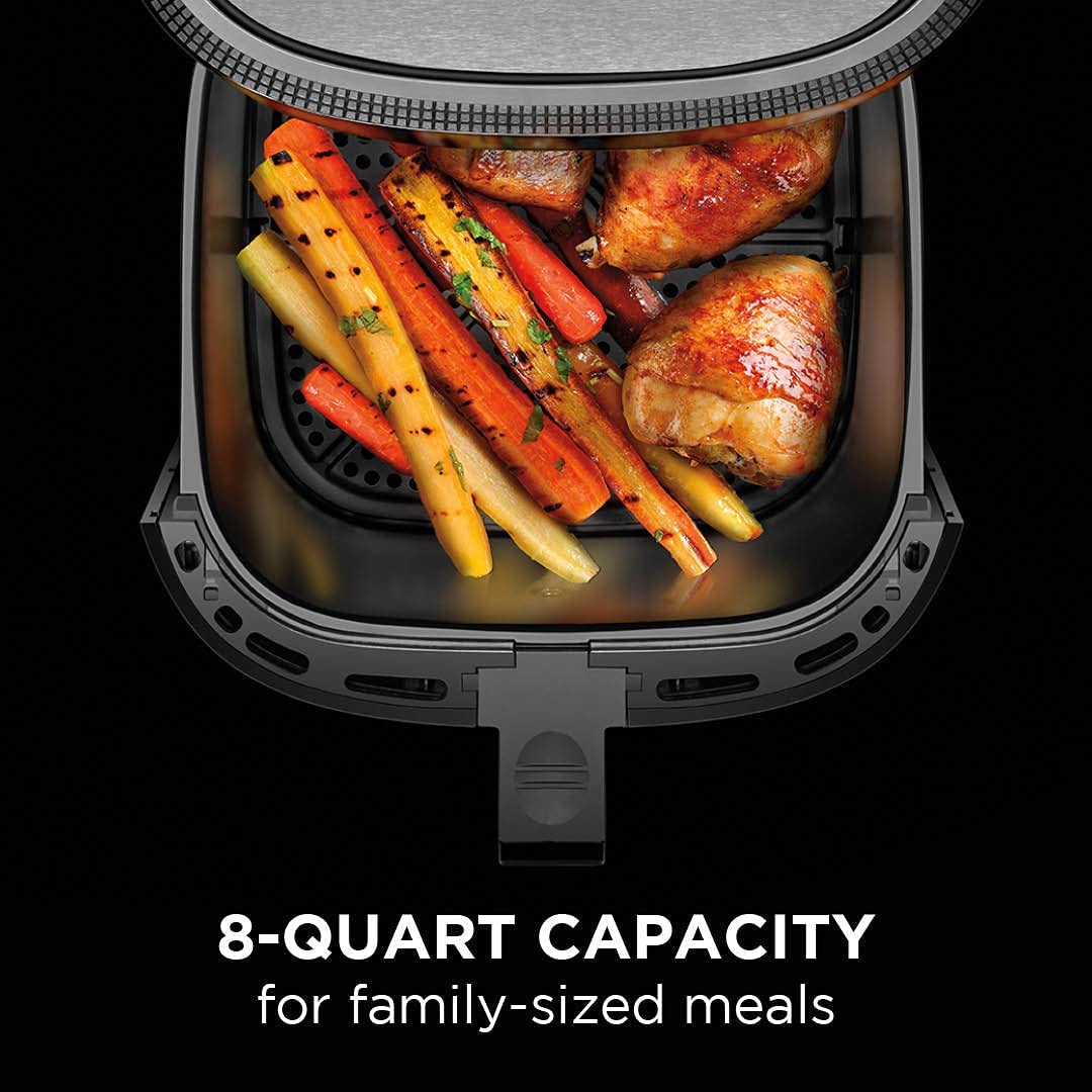 CHEFMAN 2 in 1 Max XL 8 Qt Air Fryer, Healthy Cooking, User Friendly, Basket Divider For Dual Cooking, Nonstick Stainless Steel, Digital Touch Screen with 4 Cooking Functions, BPA-Free4 CHEFMAN 2 in 1 Max XL 8 Qt Air Fryer, Healthy Cooking, User Friendly, Basket Divider For Dual Cooking, Nonstick Stainless Steel, Digital Touch Screen with 4 Cooking Functions, BPA-Free