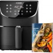 COSORI Air Fryer Oven Compact 3.7 Qt, Suitable For Families Of 1–3 (100 Recipes), 11 One-Touch Digital Presets, Preheat & Shake Reminder, Nonstick & Dishwasher-Safe Square Basket, 85% Less Oil, Black