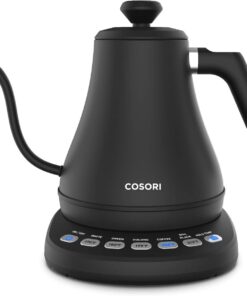 COSORI CO108-NK Electric Kettle Gooseneck with Temperature Control, 5 Presets Electric Tea Kettle & Pour Over Coffee Kettle, Stainless Steel, Ultra Fast, Auto Shutoff Boil-Dry Protection, 0.8L, Matte Black