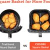 COSORI Pro II Air Fryer Oven Combo, 5.8QT Max Xl Large Cooker with 12 One-Touch Savable Custom Functions, Cookbook and Online Recipes, Nonstick and Dishwasher-Safe Detachable Square Basket