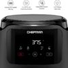 Chefman Digital Air Fryer, One-Touch Control, 4 Cooking Presets, Adjustable Time And Temperature, Fry With 98% Less Oil, LED Shake Reminder, Family Size, 5-Quart, Black