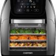 Chefman Multifunctional Digital Air Fryer+ Rotisserie, Dehydrator, Convection Oven, 17 Touch Screen Presets Fry, Roast, Dehydrate & Bake, Auto Shutoff, Accessories Included, XL 10L Family Size, BlackChefman Multifunctional Digital Air Fryer+ Rotisserie, Dehydrator, Convection Oven, 17 Touch Screen Presets Fry, Roast, Dehydrate & Bake, Auto Shutoff, Accessories Included, XL 10L Family Size, Black