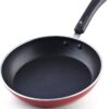 Cook N Home 2601 Stay Cool Handle Pattern 12-Piece Nonstick Cookware Set, Marble Red